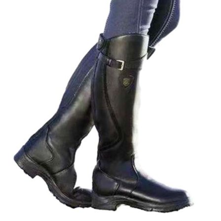 Kvinners Chunky Lavhæl Støvler Kne-Høye Støvler