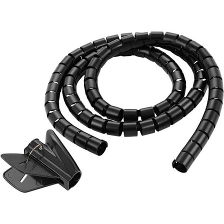 Go Go Gadget - Spiral slang - Kabelförvaring - Kabelguide - Kabelstrumpa - Inkluderar trådningsverktyg - Svart - 2m/16mm
