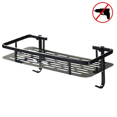 Enkel/dubbel golvduschkorg hylla med krokar för