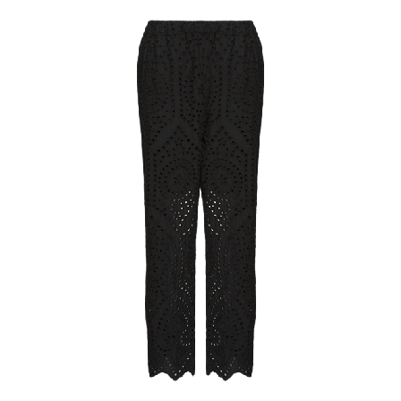 Tiffany Dalia, Pants, Cotton - Black Byxor Dam Svart XS-S