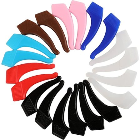 Silikon Brilleholder, Sklisikker Elastisk og Komfortabel Brilleramme, Sportsbriller Silikon Sklisikkert Trekk 10 Par Flerfarget, Liten