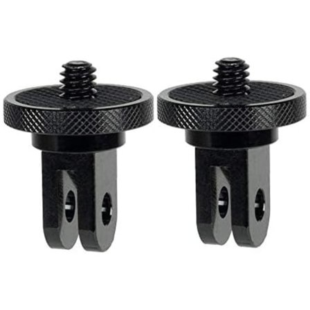 Kamerafäste Adapter 1/4" -20 Konverteringsadapter Stativfäste av Aluminium Metall - Montera din kamera på valfritt GoPro-fäste, 2-pack