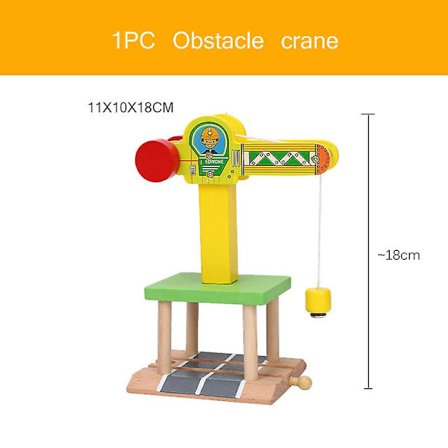 Alla Sorter Trä Spårväg Tillbehör Magnetisk Kran Tender Passar För Biro Alla Märken Trä Spår Utbildningsleksaker