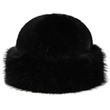 Vinterbøttehatt i fuskepels for kvinner, luksuriøs fuskekaninpels for en førsteklasses følelse for avslappet hverdagsbruk