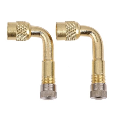 2 stk Ventilforlænger Ventil Dæk Messing 90 Grader Universal Til Lastbil Bil Motorcykel