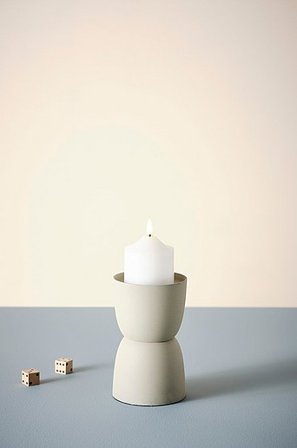 Jotex - Świecznik Szaro-beżowy - BILLY - Kup Świeczniki firmy Jotex