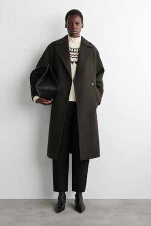 COS Women's Maglione Fair Isle In Lana E Cashmere in Bianco