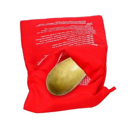 Mikrovågsugnspåse för potatis, 2-pack återanvändbar mikrovågsugnspåse Bak