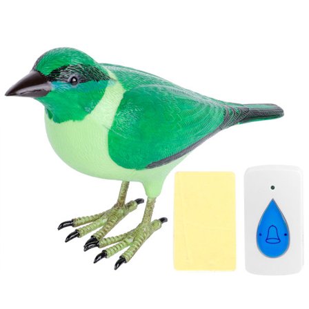 Trådløs fjernbetjening sød fugleformet dørklokke velkomst ringetone