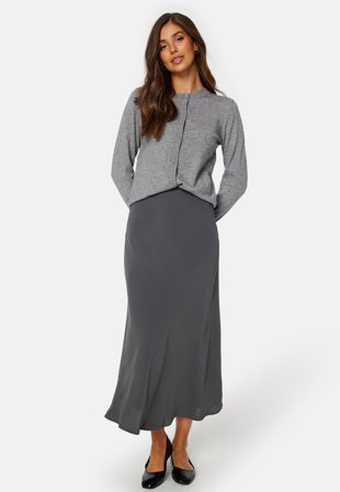 Object Collectors Item Objthess L/S Short Cardigan Medium Grey Melange Klær