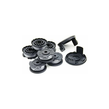 6 kpl F016800569 langattomille Bosch Easygrasscut 23 /26 /18 /18-230 /18-260 /18-26 -trimmerille ja 2 varakantta F016F04557-liukua 1,6 mm, 4,9 m (vain