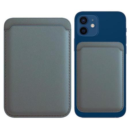 Usync Smart Wallet Korthållare För Iphone/android Läder - Blågrå Blå