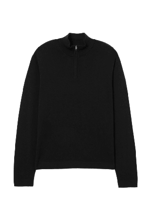 NORVIE Ulltröja med half zip MAEL Tröjor Svart M