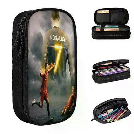 TF851 Ronaldos Fotball CR7 Penalhus Fotball Penalhus Penneeske for Student Stor Kapasitet Penneposer Skoleutstyr Tilbehør