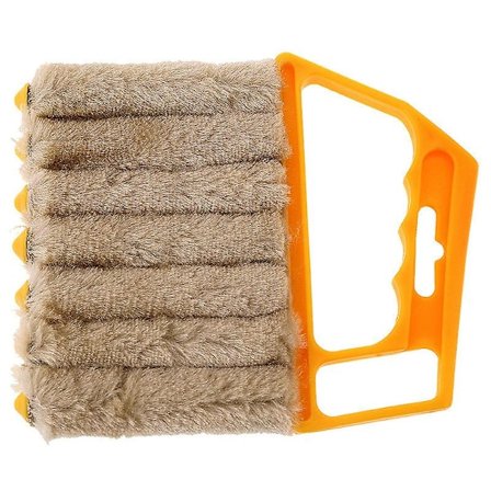 Borst Persienner Rengörare Damm Rengörare Lamell Mini Dammvippa Tvättbar Lätt (1 Styck Gul)