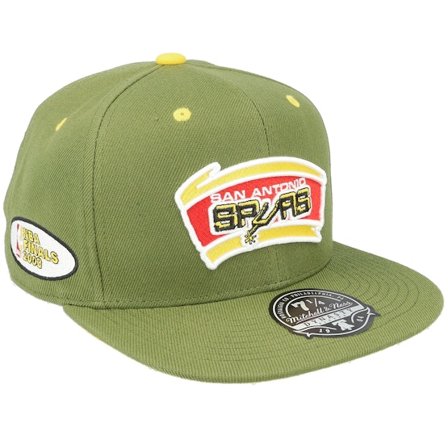 Mitchell & Ness - NBA Grøn fitted Kasket - San Antonio Spurs Dusty Olive Fitted @ Hatstore