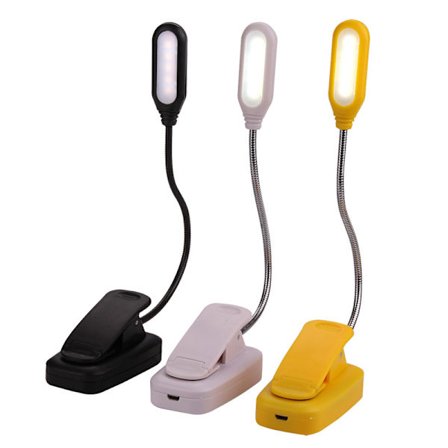 En ergonomisk, dæmpbar og fleksibel clip-on læselampe med USB-opladning og øjenbeskyttelsesfunktioner. (1 stk.)
