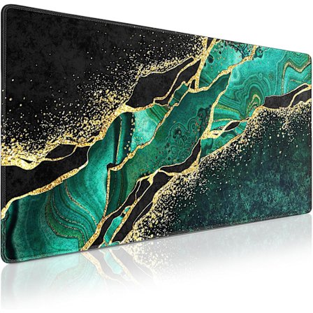 Stor musmatta, gamingmusmatta, 900x400mm (35,4x15,7 tum), XXL musmatta, skrivbordsunderlägg med halkfri bas, slitstark vattentät musmatta