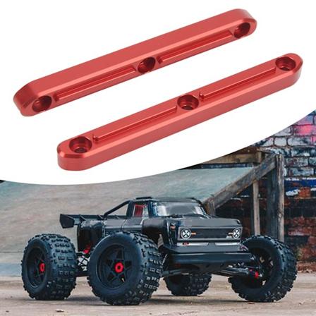 2 stk. RC-takstativer i aluminiumlegering, nøyaktige, robuste og holdbare aluminiumlegerings-takstativer for ARRMA 1/5 Outcast Kraton 8s rød