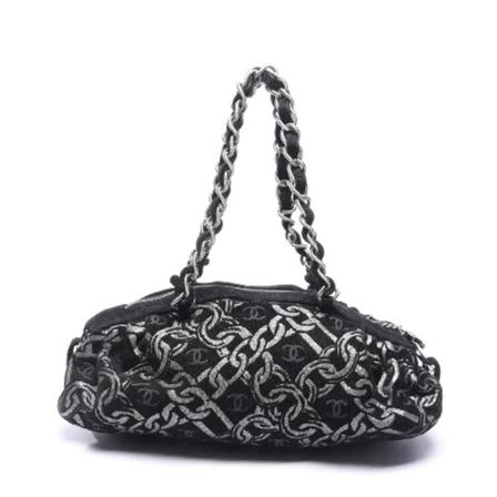 Chanel Vintage, Pre-owned Bag Zwart, Dames, Maat:ONE Size,Katoen