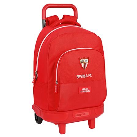 Skolväska med hjul Sevilla Fútbol Club Röd (33 x 45 x 22 cm)