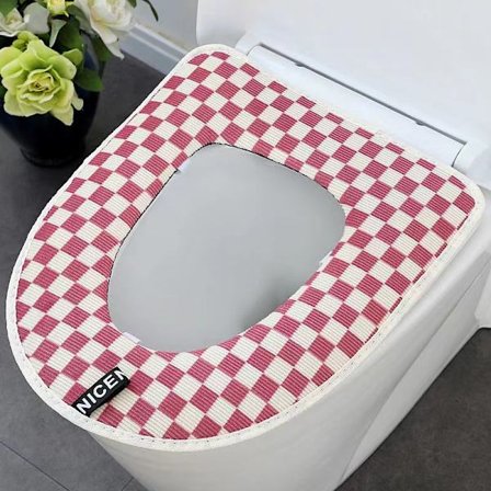 1 kpl vedenpitävä WC-istuimen päällinen (vaaleanpunainen), yleismallinen WC-istuin