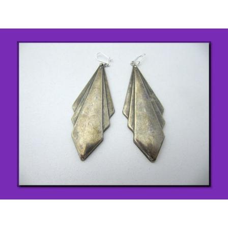 Örhängen i antikbehandlad silverlook