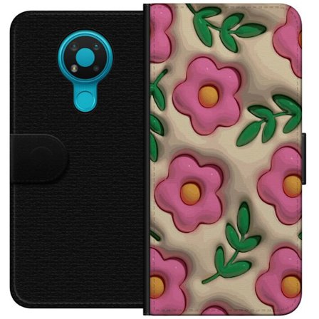 Yhteensopiva Lompakkokotelo Nokia Nokia 3.4 Poreilevat Kukat