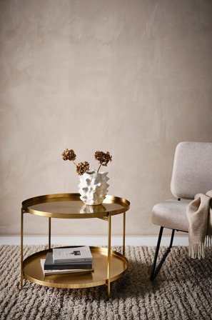 Jotex - Sidebord/brettbord Ø 63 Cm Messing - DAVIS - Kjøp Sidebord & småbord hos Jotex