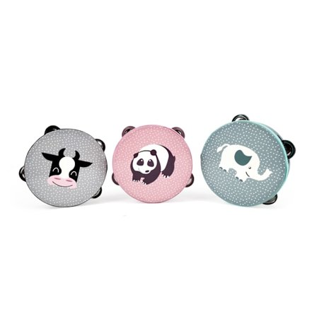 Tamburin med motiv av djur - panda