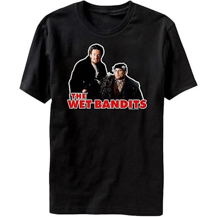 Ensam hemma The Wet Bandits Vuxen Svart T-shirt