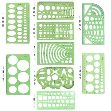 3/4/6/9/11/13 STK Tegningsmalsett Teknisk arkitektonisk