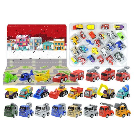 Adventskalender Biler 2024 flerfarget