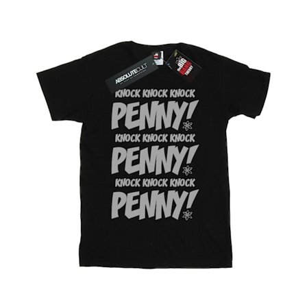 The Big Bang Theory Girls Sheldon Knock Knock Penny Bomull T-shirt
