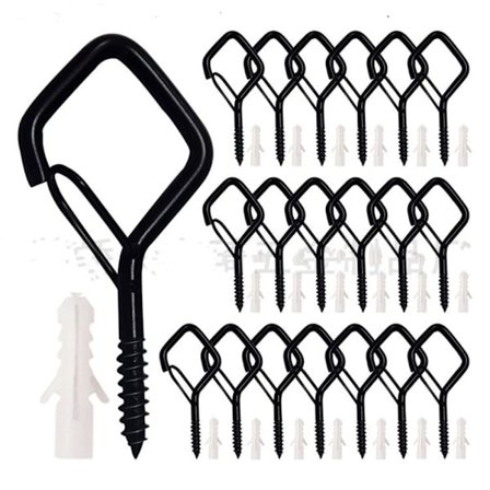 20stk Q-Hooks Veggkroker Sikkerhetsspenne