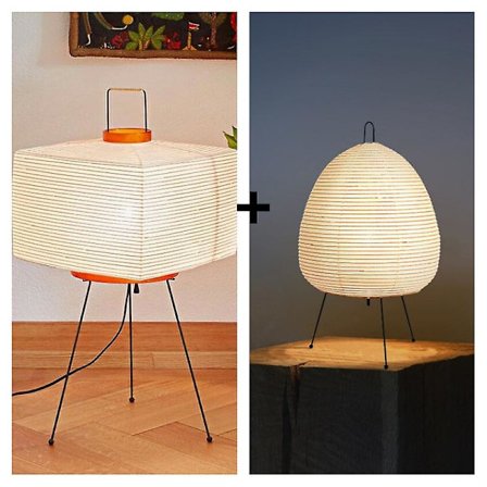 Japansk design Akari Noguchi Yong Bordslampa Printed Rispapper Lampa Sovrum Skrivbord Hem Loft Inredning Fyrkantig stativ Golvlampa