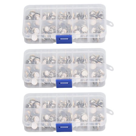 150 stk Brosjeknapp Usynlighet Anti-eksponering Hvitt smilende ansikt Skjult trykknapp Løstagbare knappenåler for gjør-det-selv-håndverk