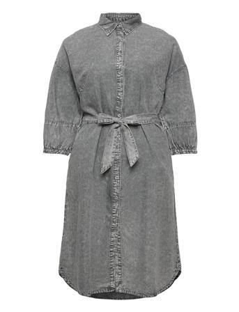 Carlea Ls Long Belt Dnm Dress Dnm Grey ONLY Carmakoma