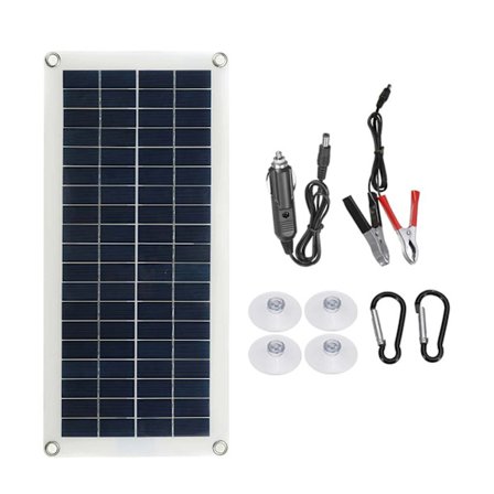 Bærbart fleksibelt solpanel-sæt 300W 12/24V Switch USB-opladningsinterface Solpanel med controller Vandtætte solceller