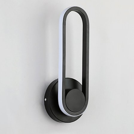 12W LED-vägglampa för inomhusbruk, 330° roterbar, dimbar, nattlampa