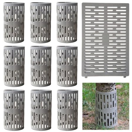 10 stk PVC trebeskyttere, justerbar størrelse for nytt trebeskyttelsesgjerde