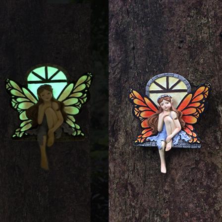 Blå Drøm Havefe-trædekoration, Fe-dekoration