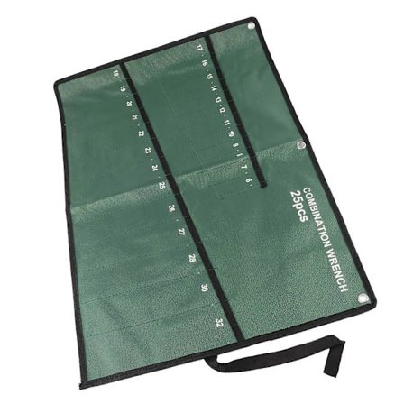 Lerret Rull Opp Verktøy Oppbevaringsveske Organizer Skiftenøkkel Tang Holder - 25 Lommer