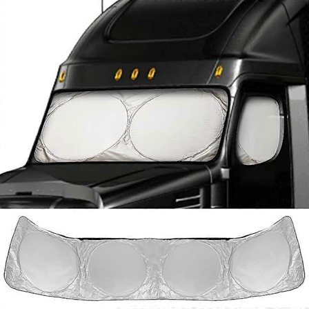 420 x 92 cm Stor Lastbil Solskærm Kraftig Køretøj Solskærm Visir Foldbar Varmebeskyttelse til Forrude