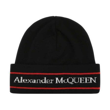 Alexander McQueen Beanies , Zwart , Heren , Maat: S Hoeden