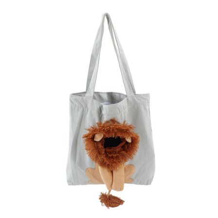 Pet Canvas Bag Søt Løveformet Multifunksjonell Bærbar Pet Skulderbæreveske for Under 6lb Katt Type 2