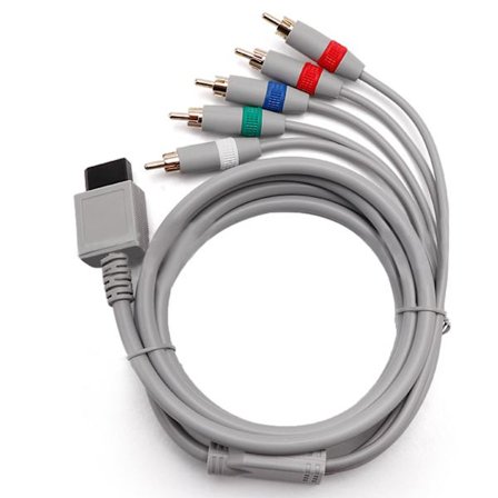 High-end Komponentvideokabel med kontakter, Klar Grå 1.8m AV-kabel för Nintendo Wii/Wii U, Säker Anslutning med Bästa Signalöverföring