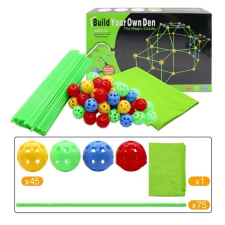 Fort Bygge Sæt til Børn 121 Dele Konstruktion