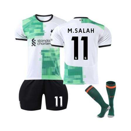 (2023/24 Liverpool bortatröja #11 M.Salah Fotbollströja för barn Vuxna Gul M