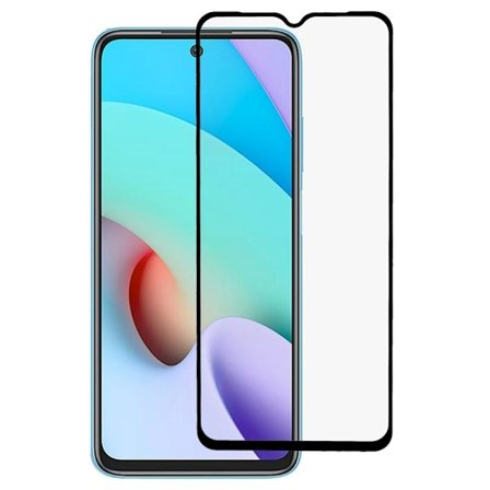 2-PACK SKALO Xiaomi Redmi 10 5G Heltäckande Skärmskydd Härdat Glas - Svart